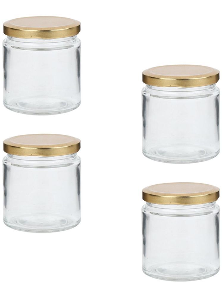     			1st Time Glass Container Jar Glass Transparent Utility Container ( Set of 4 )