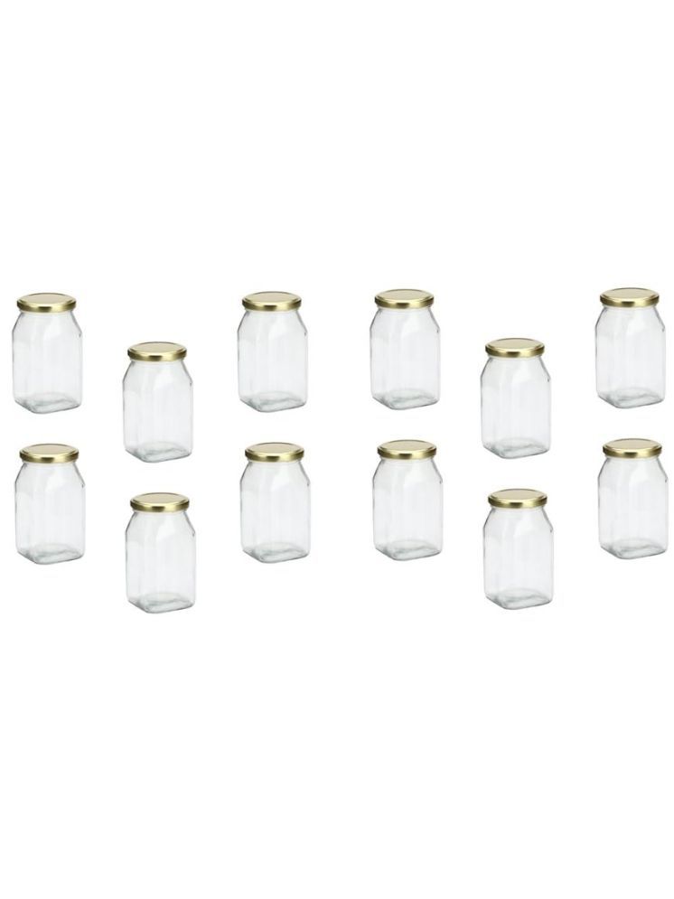     			1st Time Glass Container Jar Glass Transparent Utility Container ( Set of 12 )