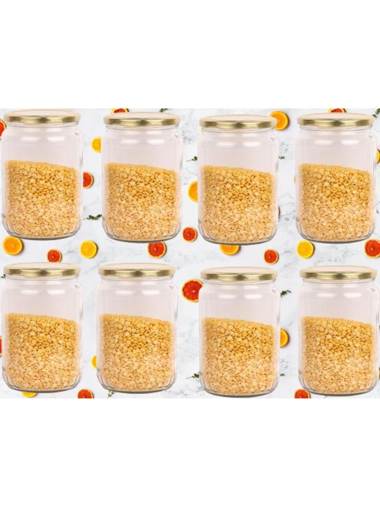     			1st Time Glass Container Jar Glass Transparent Utility Container ( Set of 8 )