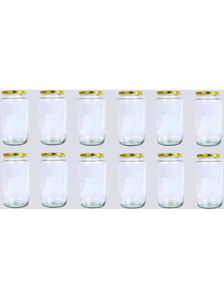     			1st Time Glass Container Jar Glass Transparent Utility Container ( Set of 12 )