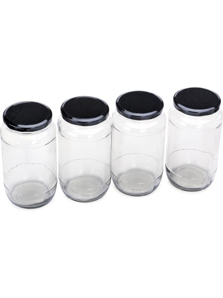     			1st Time Glass Container Jar Glass Transparent Utility Container ( Set of 4 )