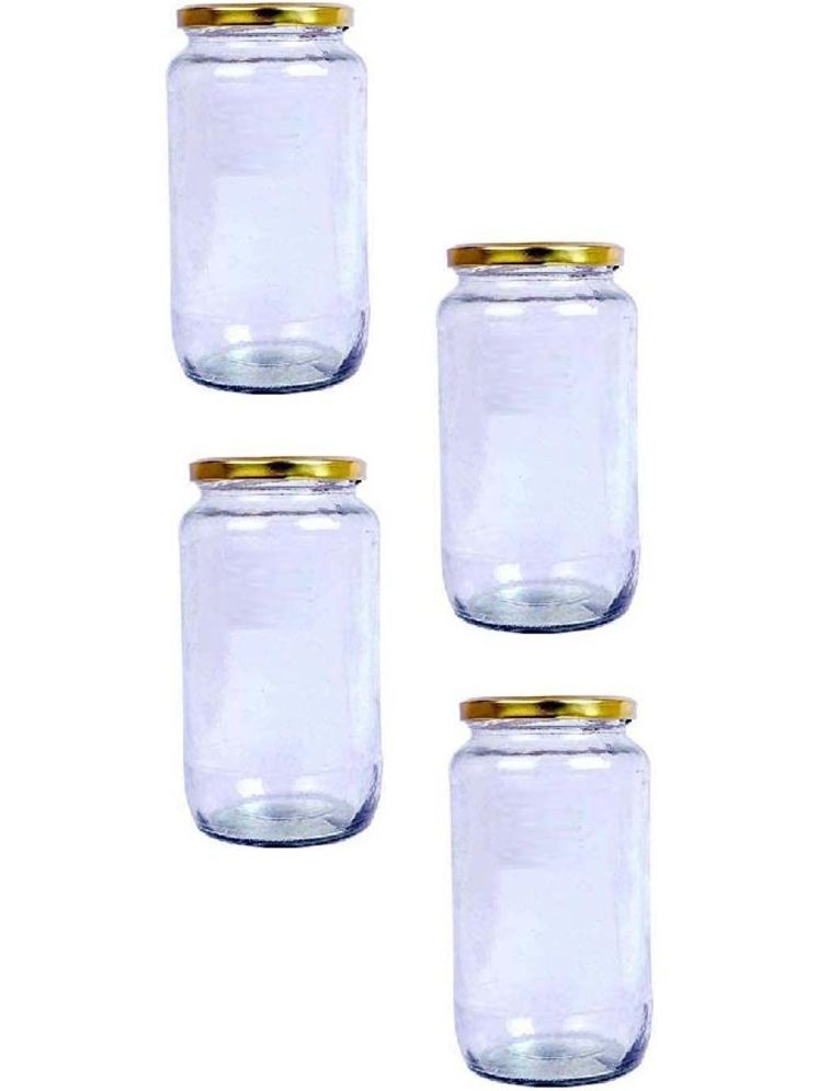     			1st Time Glass Container Jar Glass Transparent Utility Container ( Set of 4 )