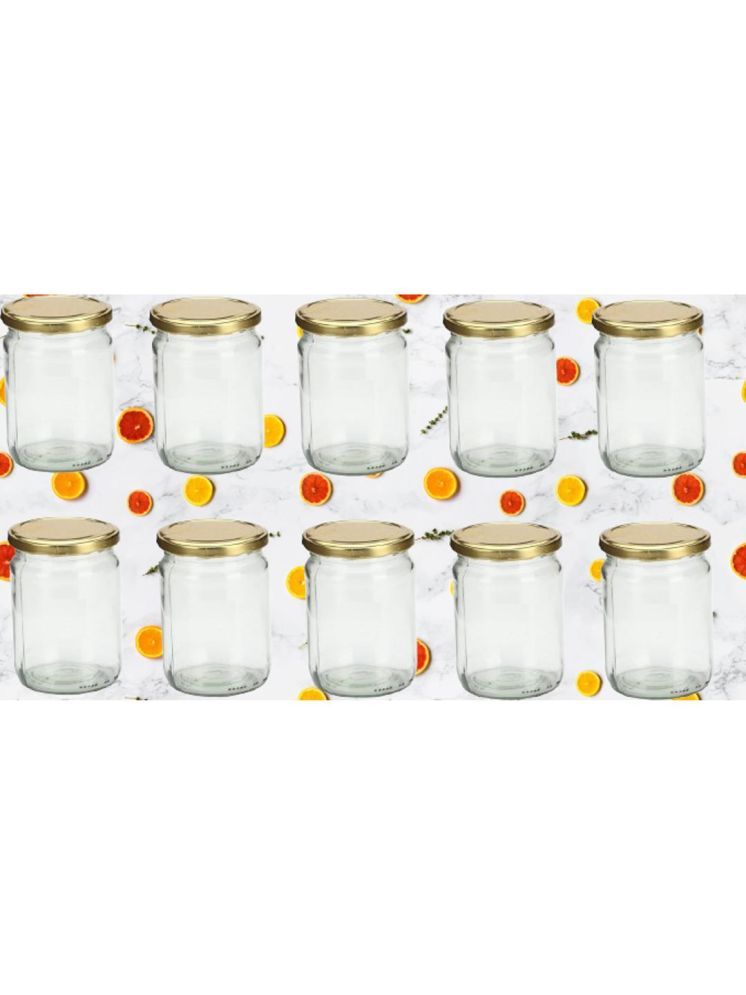     			1st Time Glass Container Jar Glass Transparent Utility Container ( Set of 10 )