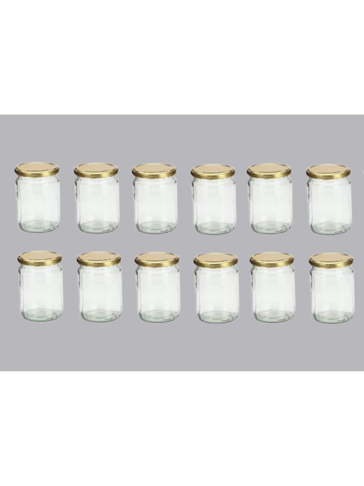     			1st Time Glass Container Jar Glass Transparent Utility Container ( Set of 12 )