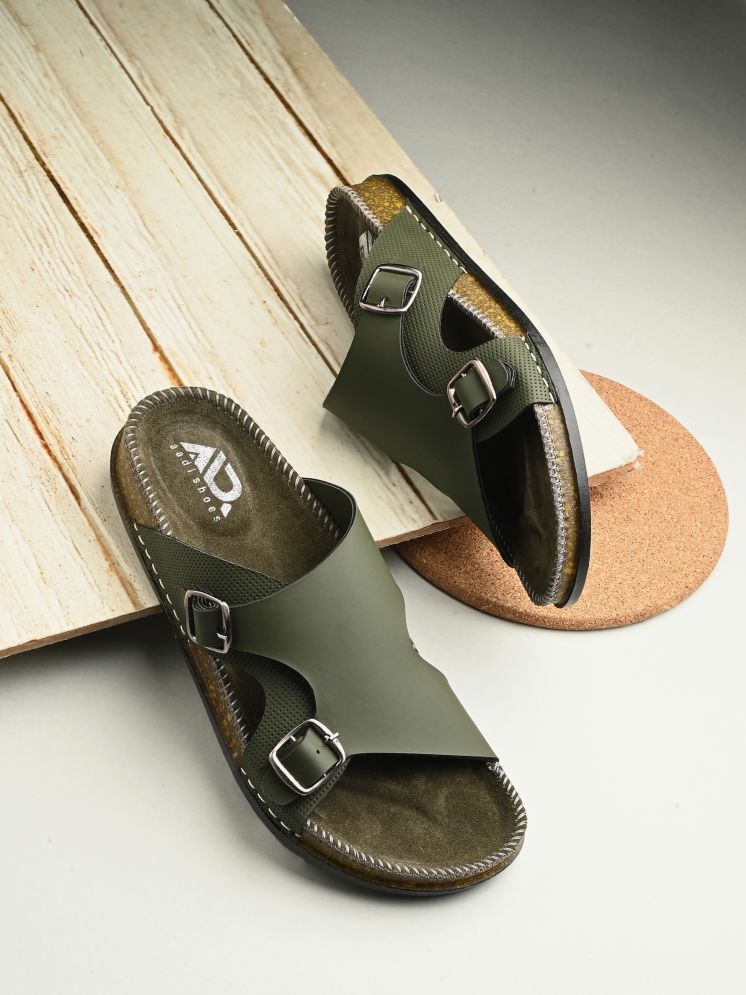     			Aadi - Olive Men's Sandals