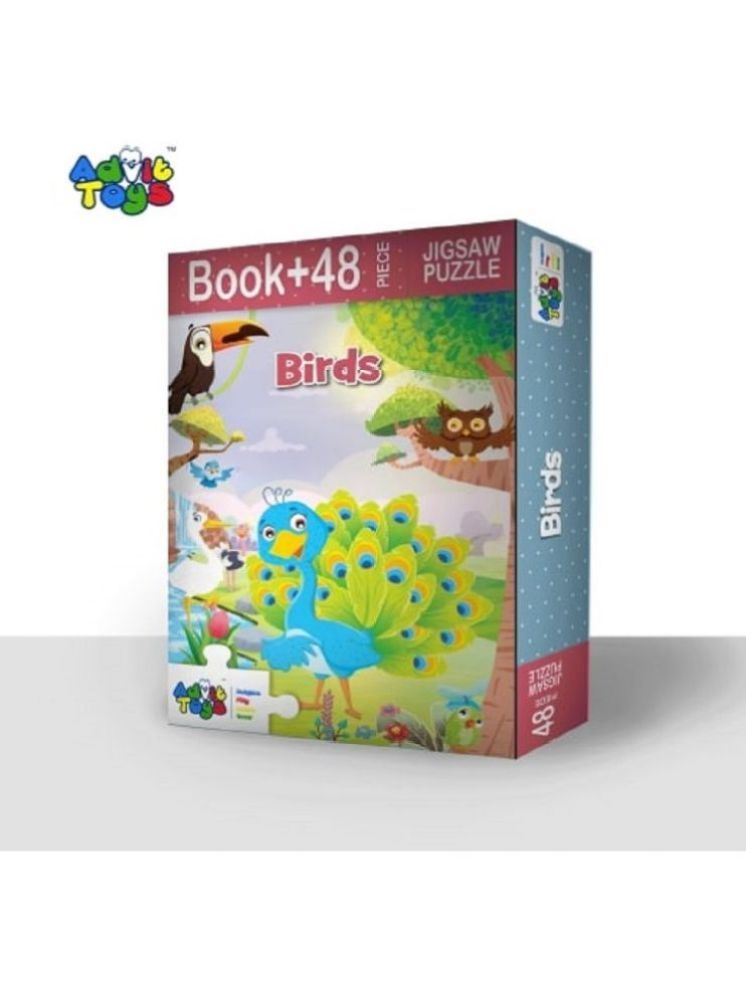     			Advit Toys - Birds Jigsaw Puzzle | Fun and Challenging Having Realistic Illustrations | Birthday Gifts Ideas for Kids (48 Piece + Educational Fun Fact Book Inside)