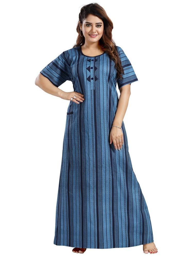     			Cinco Multicolor Cotton Blend Women's Nightwear Nighty & Night Gowns ( Pack of 1 )