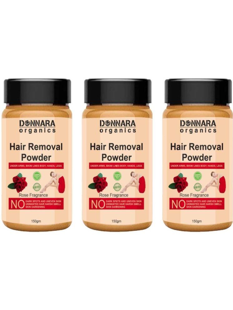     			Donnara Organics Natural Hair Removal Powder for Men & Women 450 ( Pack of 3 )