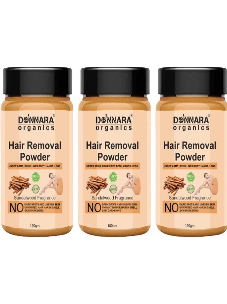     			Donnara Organics Natural Hair Removal Powder for Men & Women 450 ( Pack of 3 )