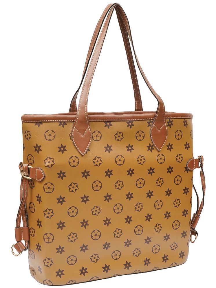     			ENSAC Brown Rexin Tote Bag