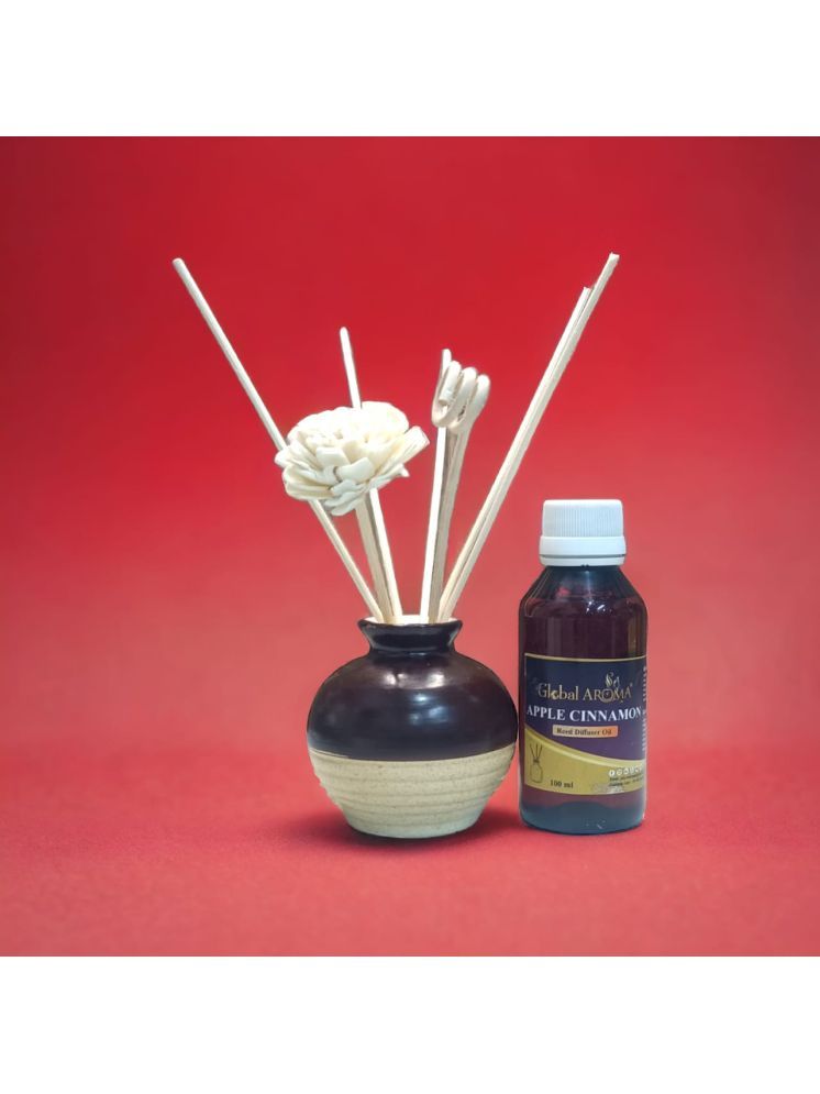     			GLOBAL AROMA Apple Cinnamon Fragrance Ceramic Pot Reed Diffusers Set 100ML