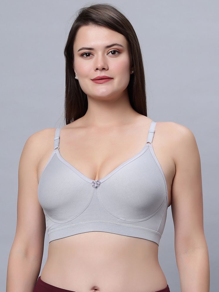     			IN CARE LINGERIE Grey Melange Lycra Heavily Padded Women's Everyday Bra ( Pack of 1 )