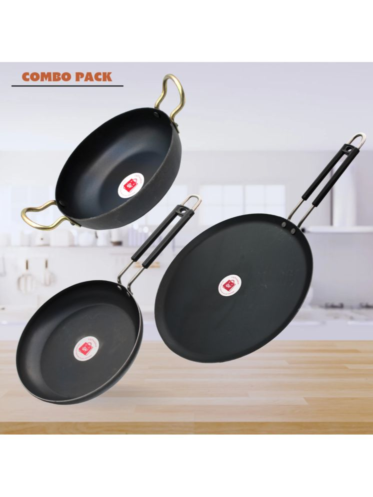     			LAZYWINDOW Black Iron No Coating Cookware Sets ( Set of 1 )