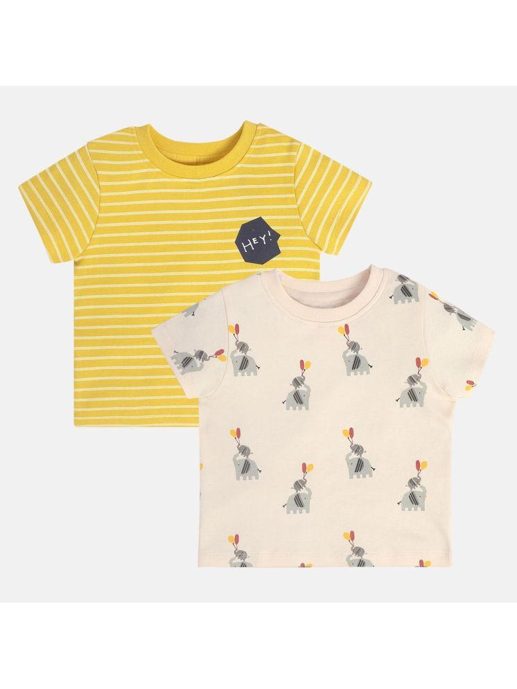     			MINI KLUB Pack of 2 Baby Boys Cotton T-Shirt ( Multi )