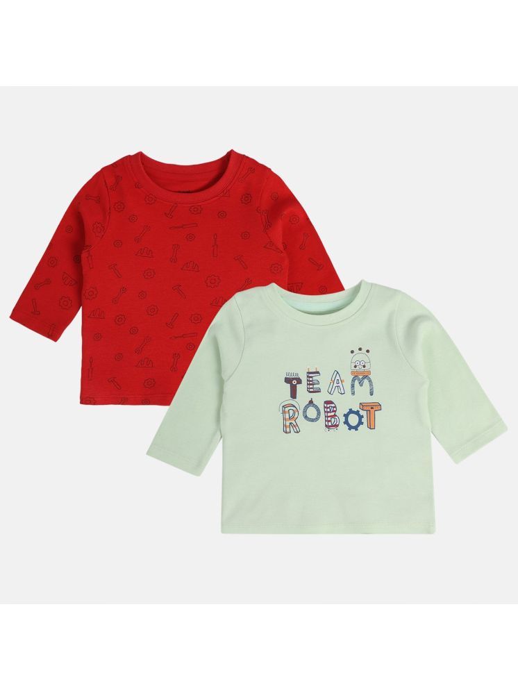     			MINI KLUB Pack of 2 Baby Boys Cotton T-Shirt ( Multi )