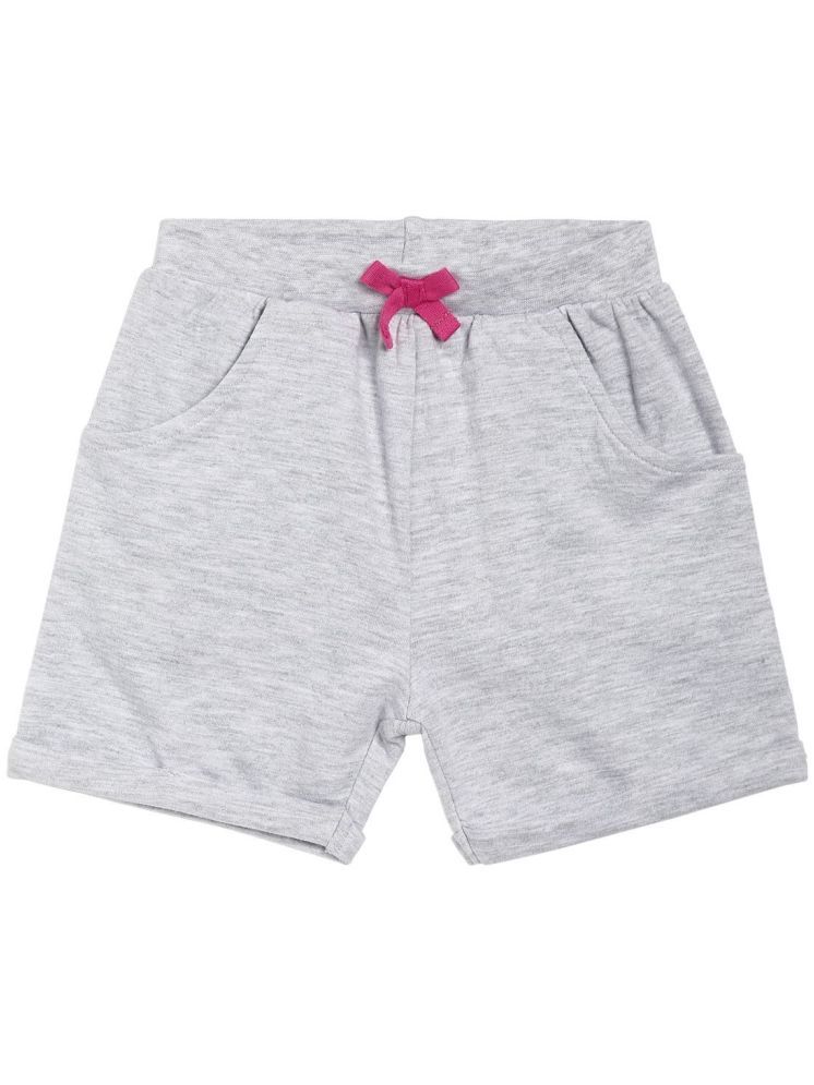     			Miniklub Baby Girls  Thigh Length Knit Shorts (Grey Color)