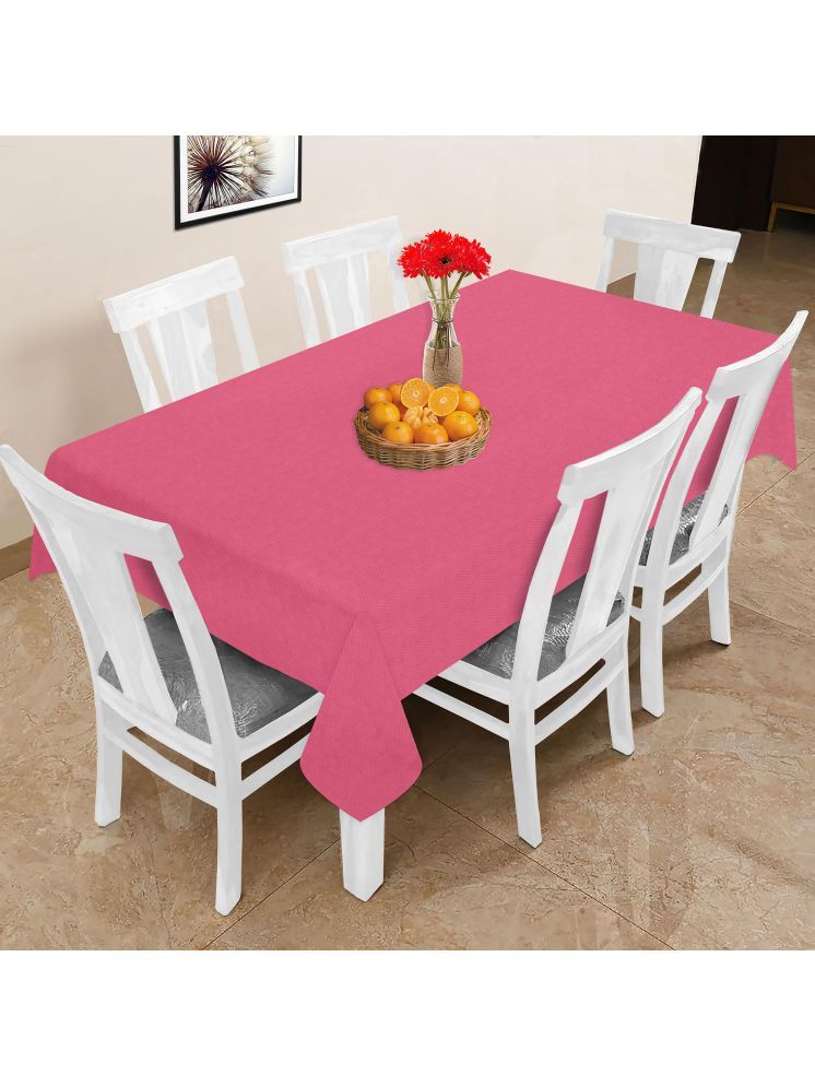     			Oasis Hometex Solid Cotton 8 Seater Rectangle Table Cover ( 230 x 152 ) cm Pack of 1 Pink