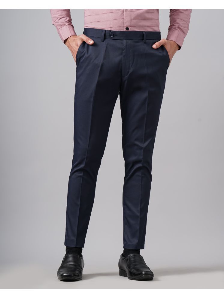     			Paul Street Slim Flat Men's Formal Trouser - Navy Blue ( Pack of 1 )