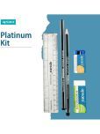 Apsara Platinum Kit, Includes 2 Platinum Pencils, 1 Long Point Sharpener, 1 Non-dust Jumbo Eraser & 1 Deluxe 15cm Scale