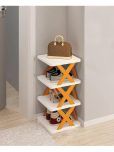 House Of Quirk Plastic 4 Tier Shoe Rack Orange