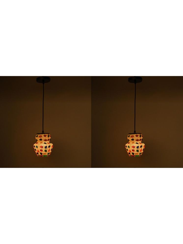     			1st Time Glass Designer Ceiling Lamp Pendant Multi - Pack of 2