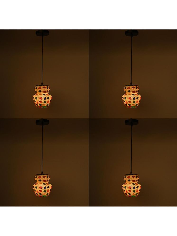     			1st Time Glass Designer Ceiling Lamp Pendant Multi - Pack of 4