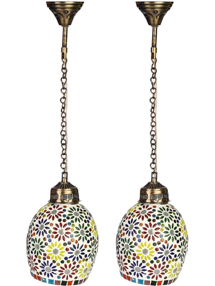     			1st Time Glass Designer Ceiling Lamp Pendant Multi - Pack of 2