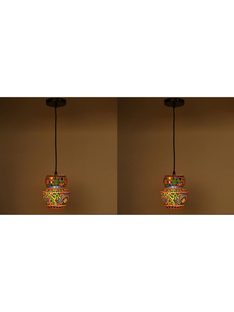     			1st Time Glass Designer Ceiling Lamp Pendant Multi - Pack of 2