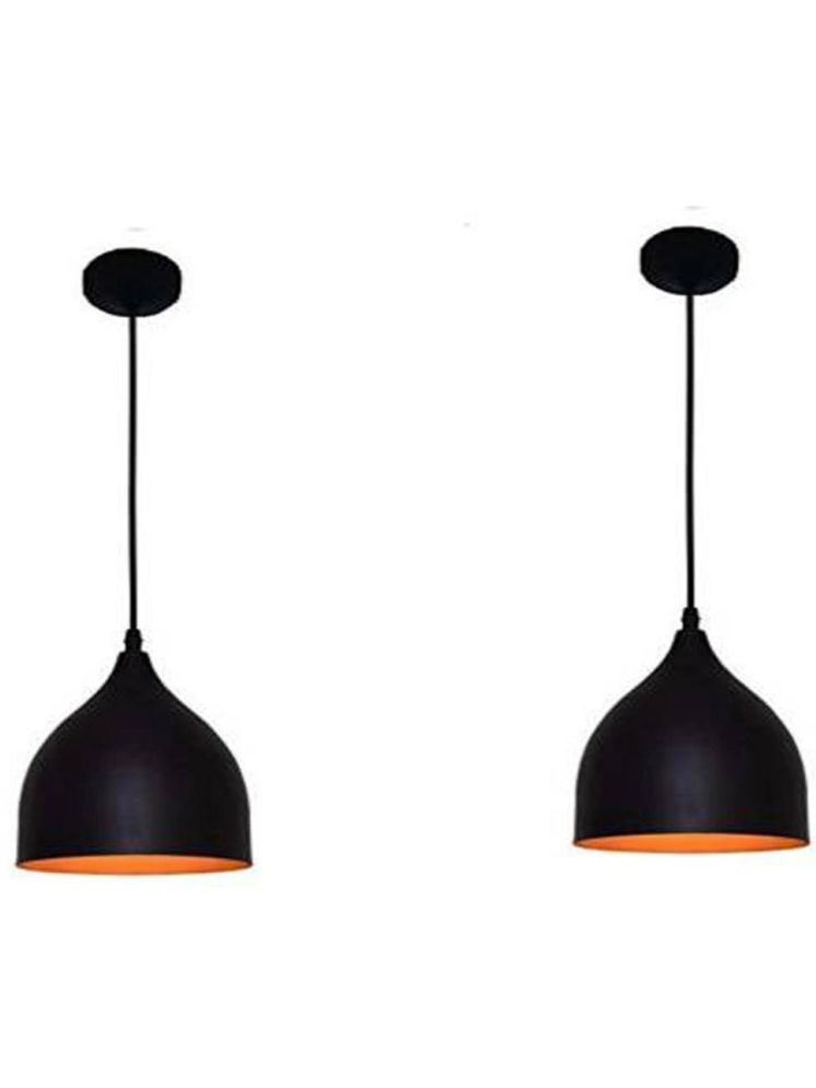     			1st Time Metal Designer Ceiling Lamp Pendant Black - Pack of 2