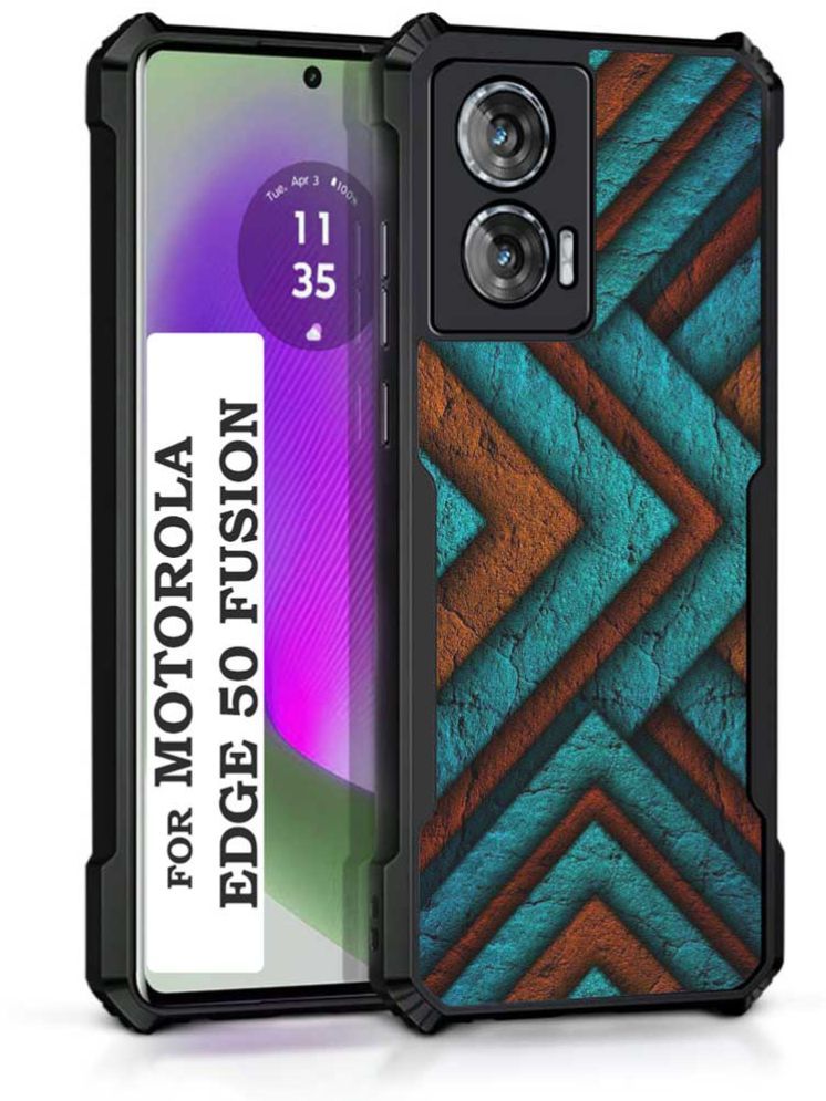     			COBERTA Multicolor Printed Back Cover Polycarbonate Compatible For Moto Edge 50 Fusion ( Pack of 1 )