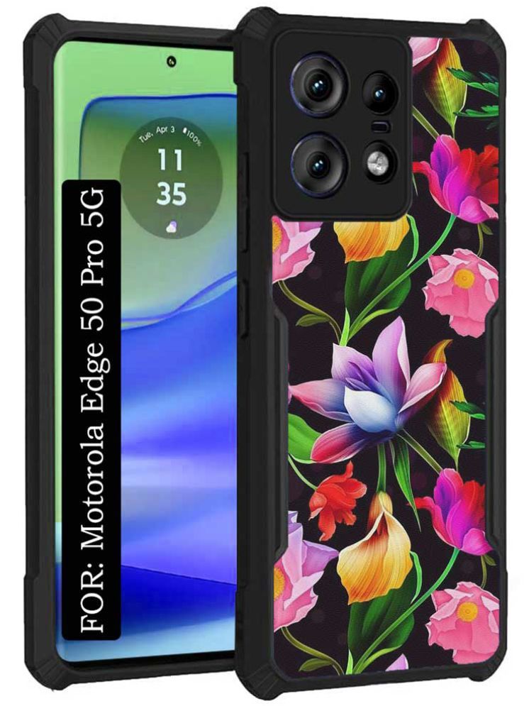     			COBERTA Multicolor Printed Back Cover Polycarbonate Compatible For Motorola Edge 50 Pro 5G ( Pack of 1 )