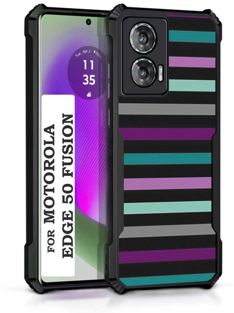     			COBERTA Multicolor Printed Back Cover Polycarbonate Compatible For Moto Edge 50 Fusion ( Pack of 1 )