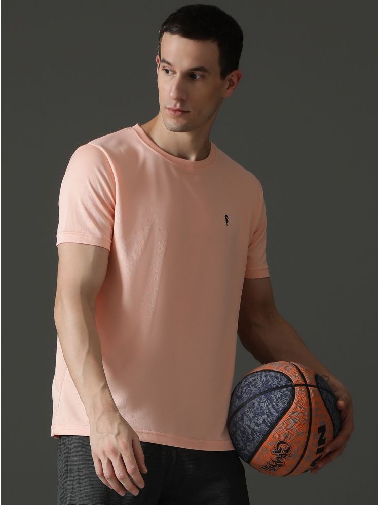     			EPPE Pack of 1 Polyester Slim Fit Men's T-Shirt ( Peach )