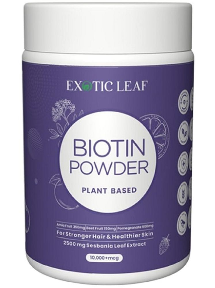     			Exotic Leaf Plant Based Biotin Hair 10000mcg Supplement | For Men and Women | Hair Growth with Natural Sesbania, Amla, Bambo & Orange | Hair for Control | Healthy Hair, Skin & Nails | Pack of 200g