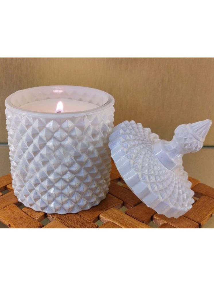     			Floish White Jasmine Jar Candle 15 cm ( Pack of 1 )