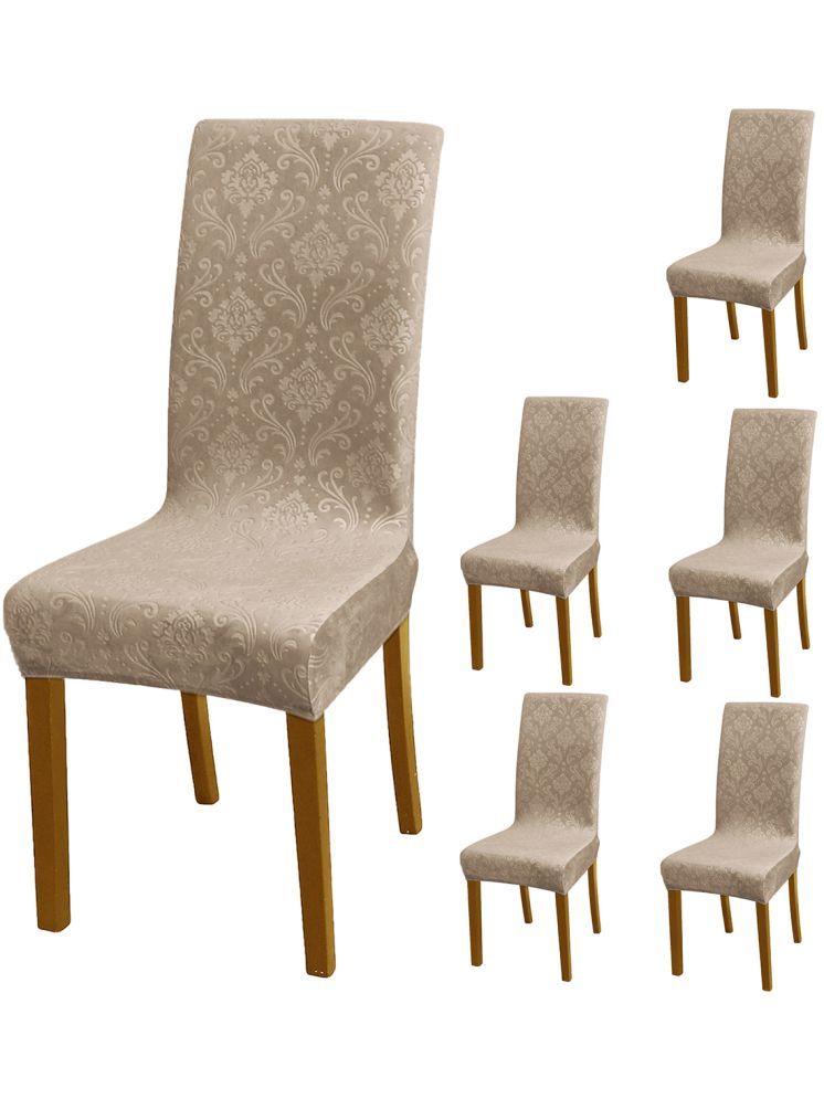     			HOKIPO 6 Seater Velvet Chair Cover ( Pack of 6 )