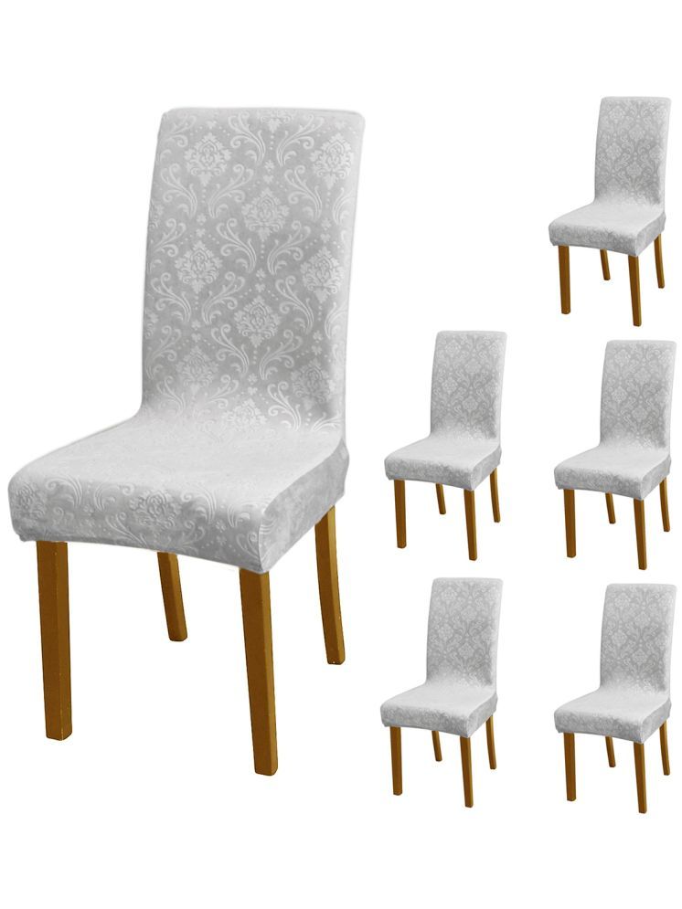     			HOKIPO 6 Seater Velvet Chair Cover ( Pack of 6 )