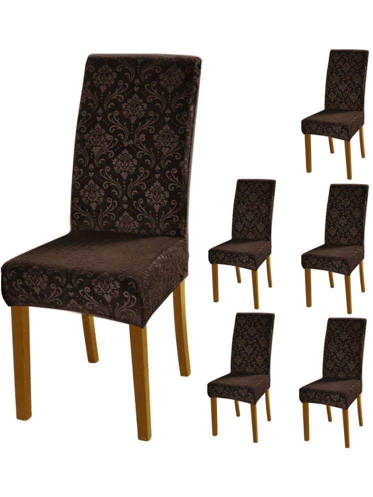     			HOKIPO 6 Seater Velvet Chair Cover ( Pack of 6 )