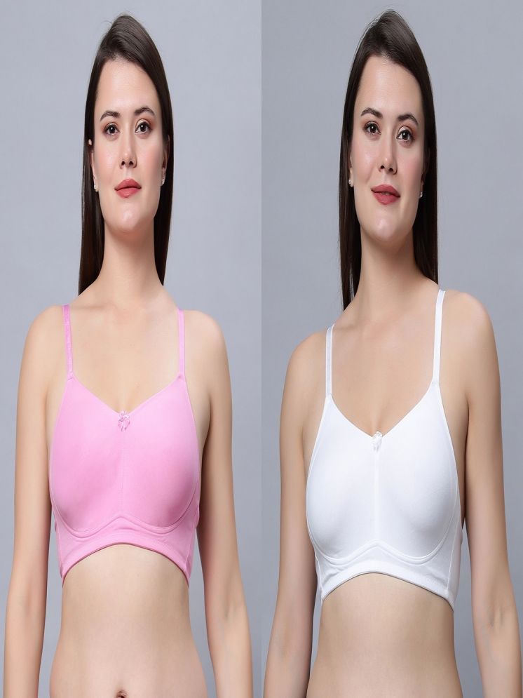     			IN CARE LINGERIE Multicolor Cotton Blend Non Padded Women's T-Shirt Bra ( Pack of 2 )