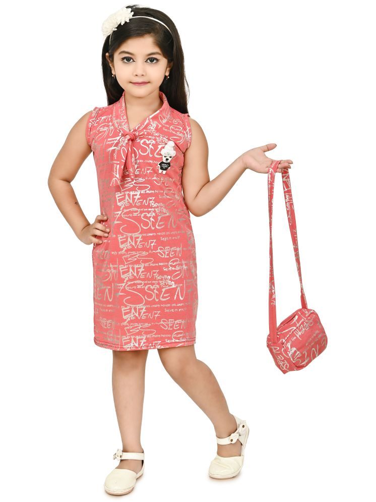     			JCT DRESSES Pink Crepe Baby Girl Dress ( Pack of 1 )