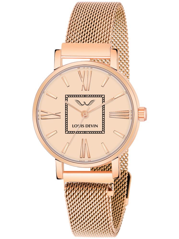     			LOUIS DEVIN Rose Gold Metal Analog Womens Watch