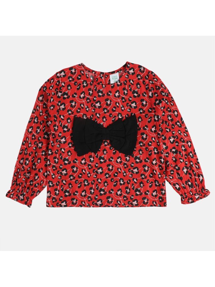     			MINI KLUB Red Viscose Girls Top ( Pack of 1 )