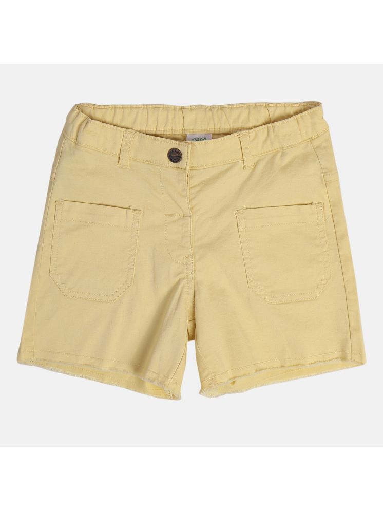     			MINI KLUB Pack of 1 Girls Cotton Shorts ( Yellow )