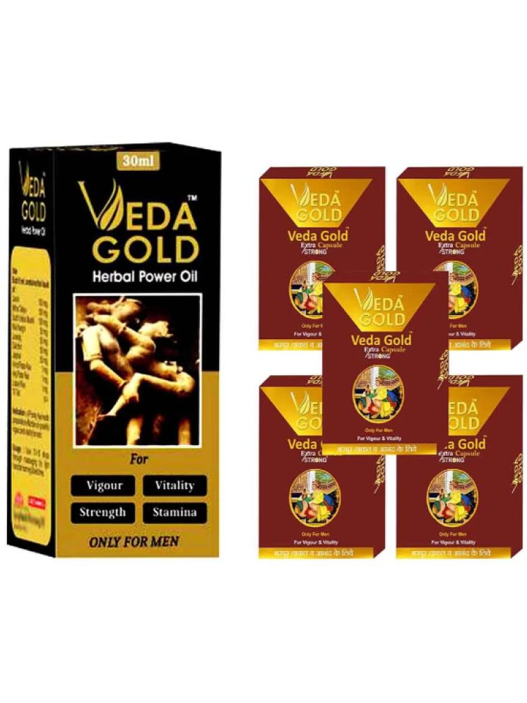     			Natural Power oil &Capsules/ VEDA GOLD HERBAL POWER OIL & VEDA GOLD EXTRA STRONG CAPSULES 50 COMBO PACK