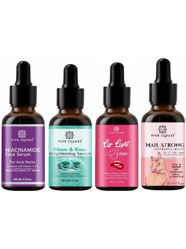     			Niacinamide Face Serum, Elbow and Knee Brightening Serum, Lip Light Serum & Nail Strong and Repair Serum (Each,30ml) Combo of 4