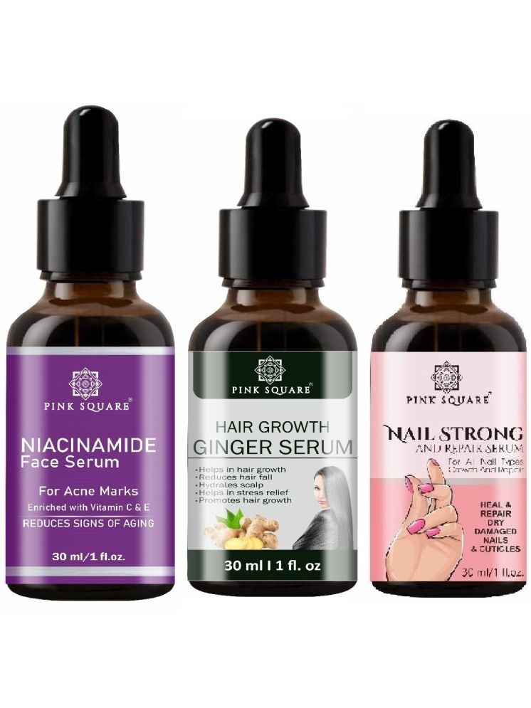     			Niacinamide Face Serum, Hair Growth Ginger Serum & Nail Strong and Repair Serum (Each,30ml) Combo of 3