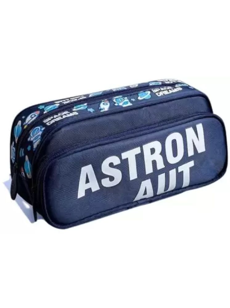     			PANSHUB Pencil Pouch Multi-Purpose Zipper Pouch Case, Travel Pouch Bag, Stationery Bag, Pen & Pencil Pouch for School & College, Birthday Return Gift for Kids (Astronaut-Blue)