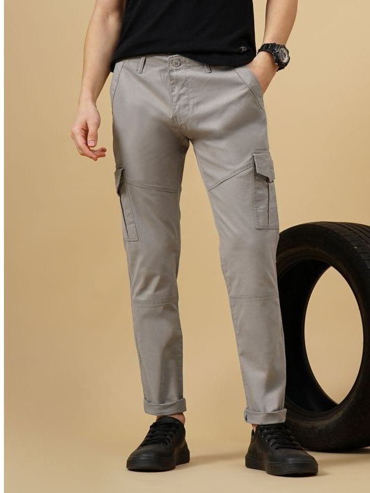     			Paul Street Slim Flat Men's Cargos - Grey ( Pack of 1 )