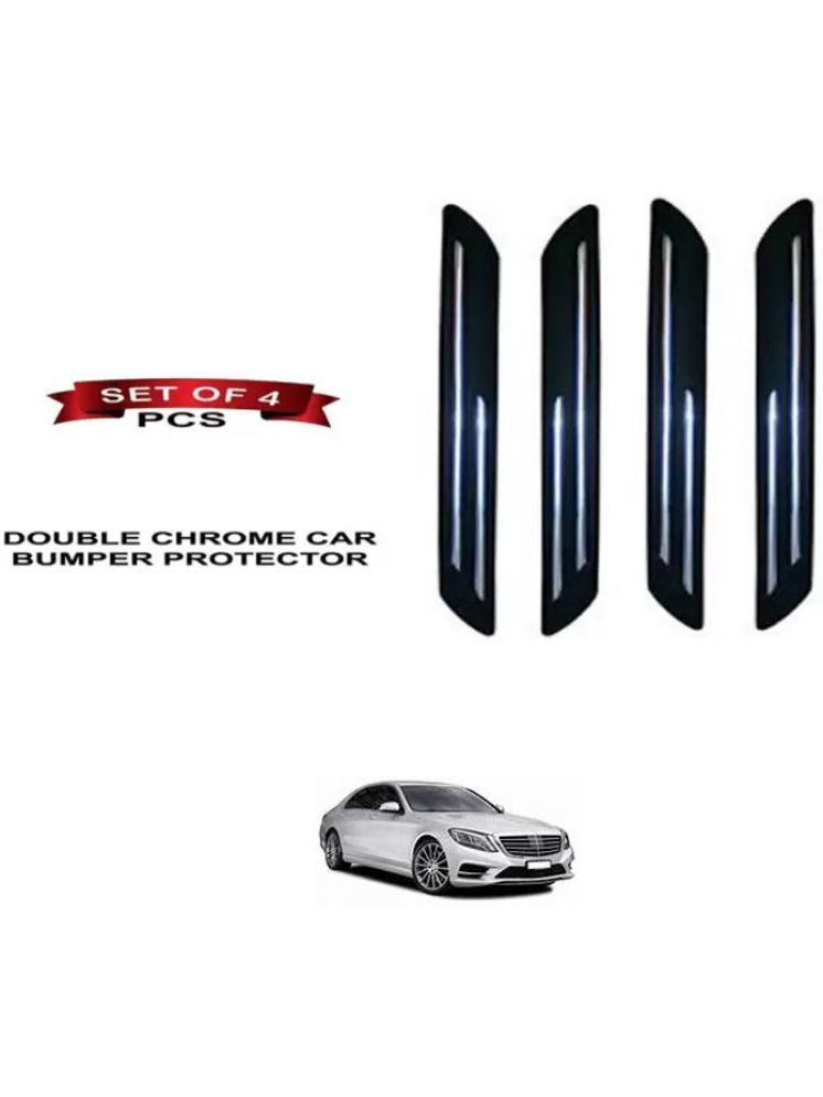     			RONISH Rubber Car Bumper Protector Guard (Double Chrome) For Mercedes Benz S320