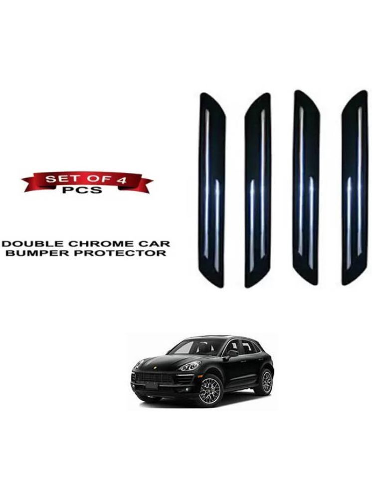     			RONISH Rubber Car Bumper Protector Guard (Double Chrome) For Porsche Macan